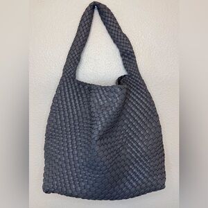 NWOT Gray Woven Purse for Women Top-handle Soft Summer Hobo Tote‎ Shoulder Bag